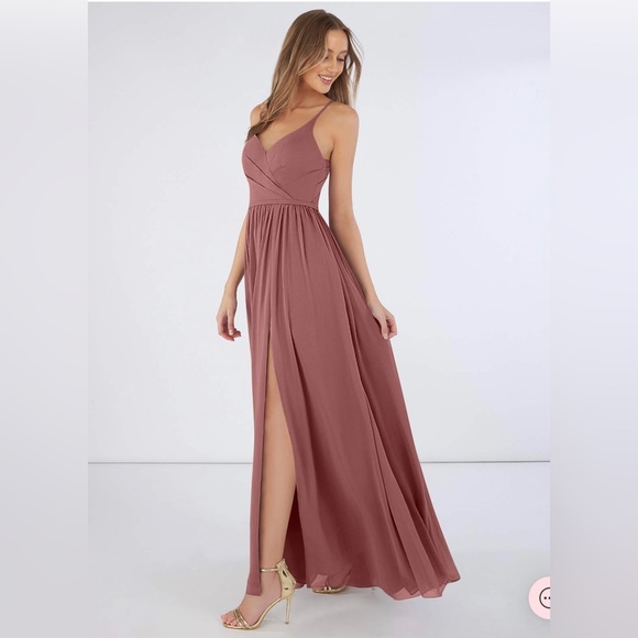 Azazie Dresses & Skirts - Azazie Dominic Formal Bridesmaid Dress in Desert Rose Size 4 (A4)